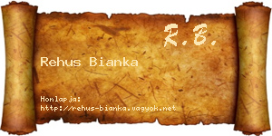 Rehus Bianka névjegykártya